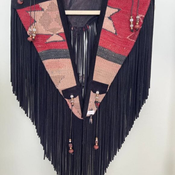 Vintage 1990s S.Hyde For Signature Rugs Of Dallas Wearable Art Suede Leather - Picture 8 of 16